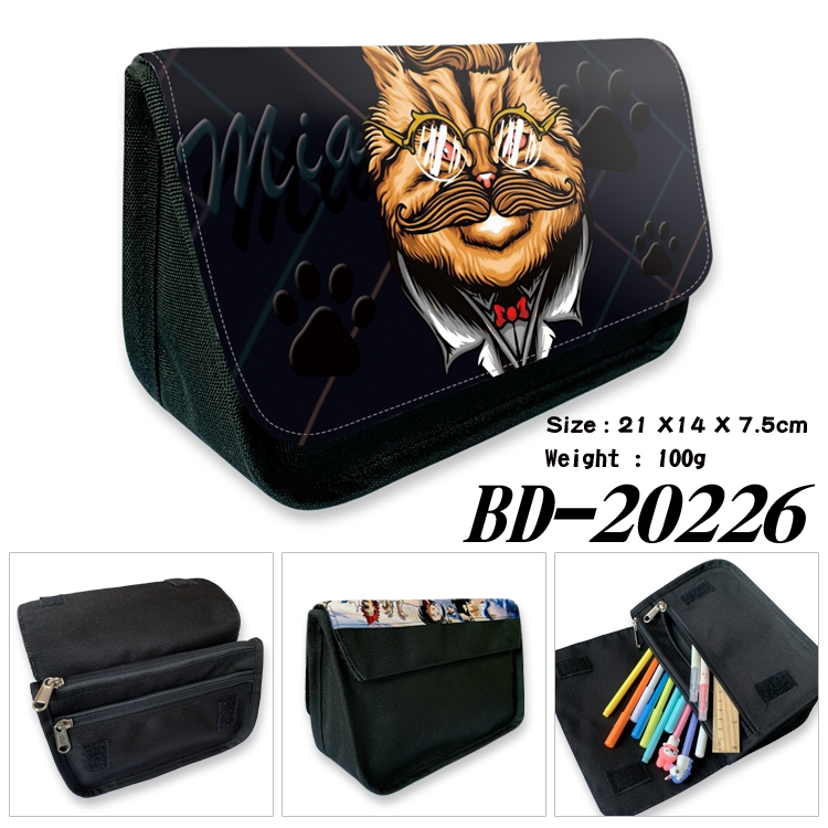 Anime double layer  canvas pencil bag wallet 21X14X7.5CM 100G