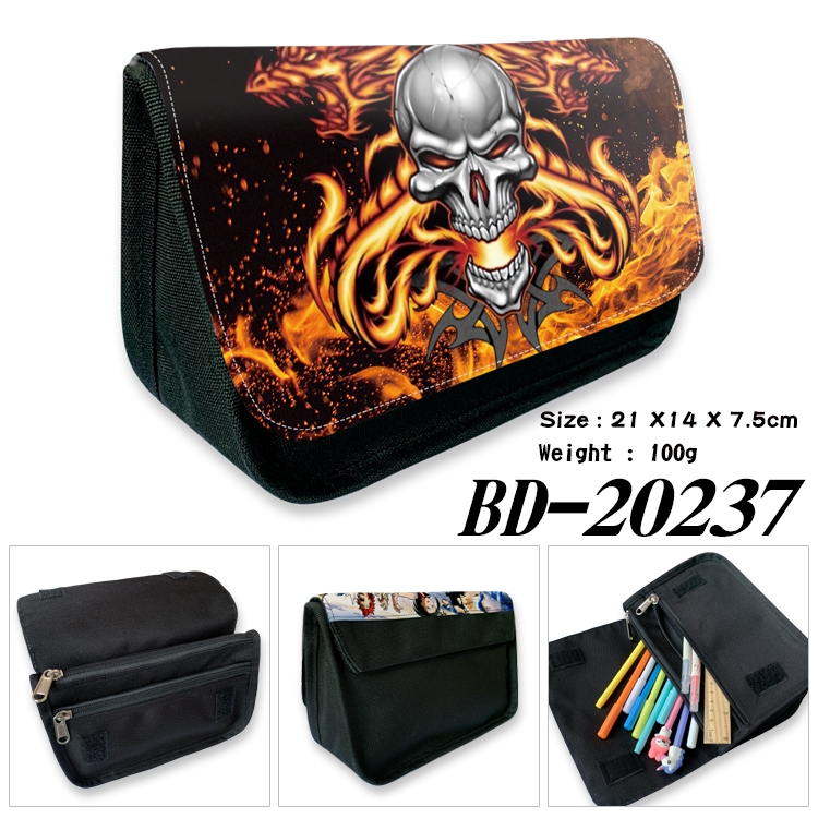 Anime double layer  canvas pencil bag wallet 21X14X7.5CM 100G