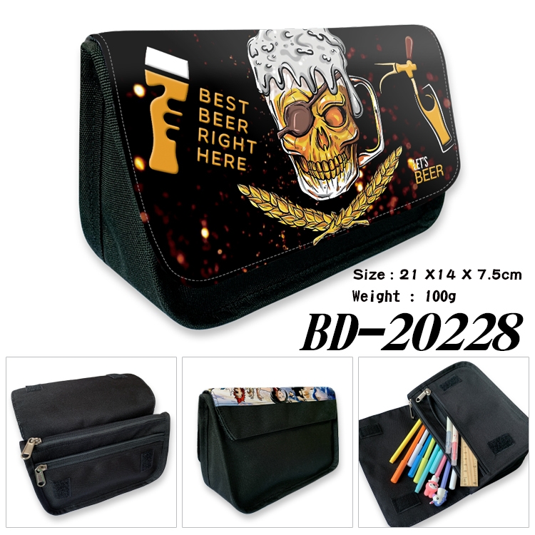 Anime double layer  canvas pencil bag wallet 21X14X7.5CM 100G