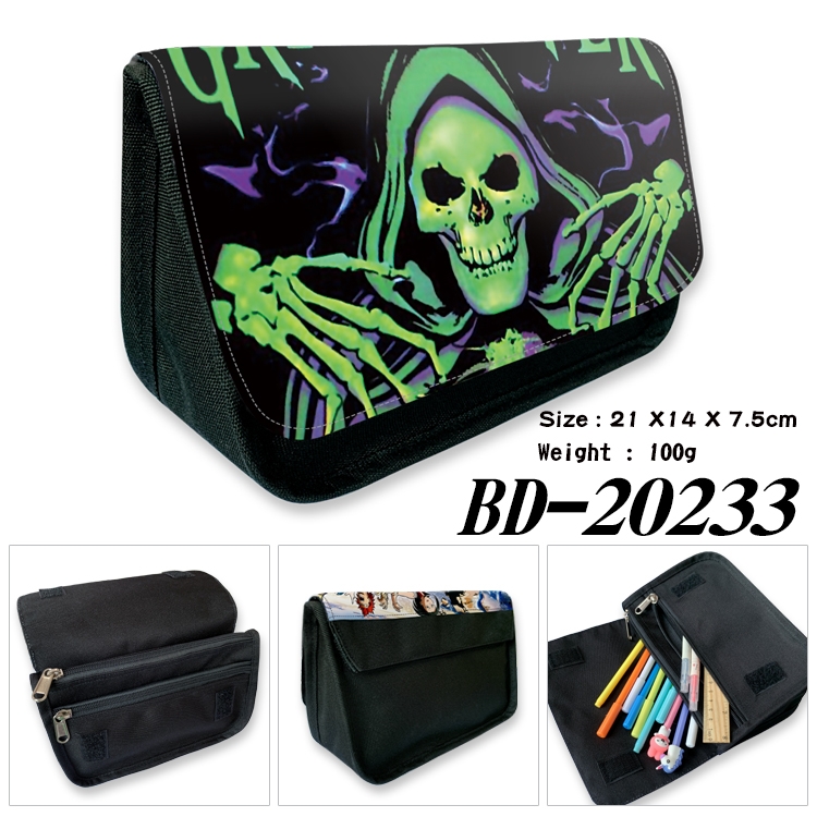 Anime double layer  canvas pencil bag wallet 21X14X7.5CM 100G