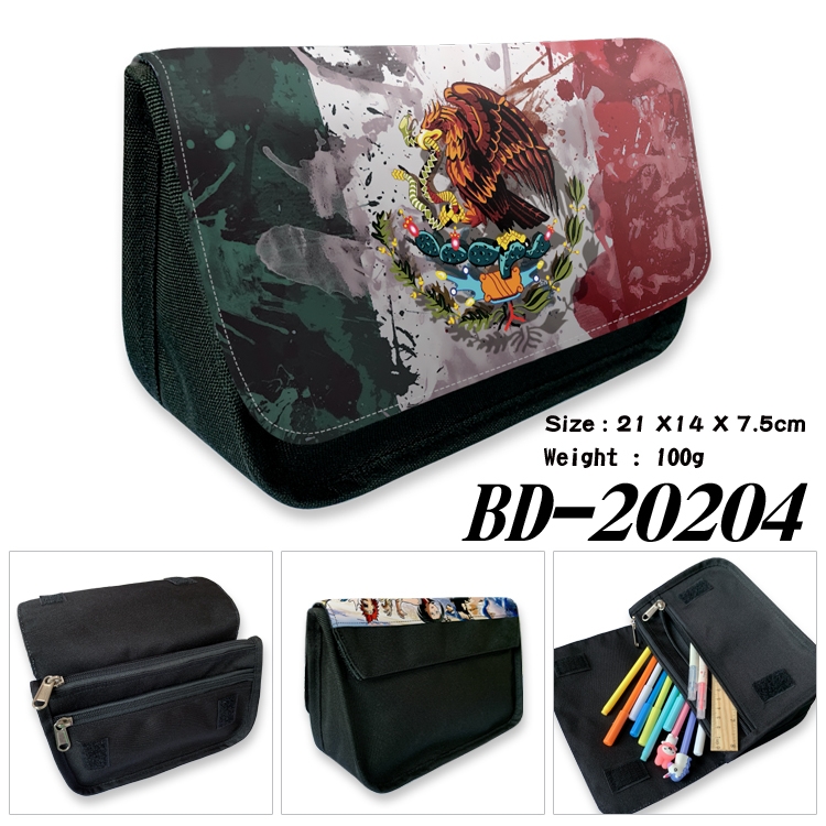 Anime double layer  canvas pencil bag wallet 21X14X7.5CM 100G