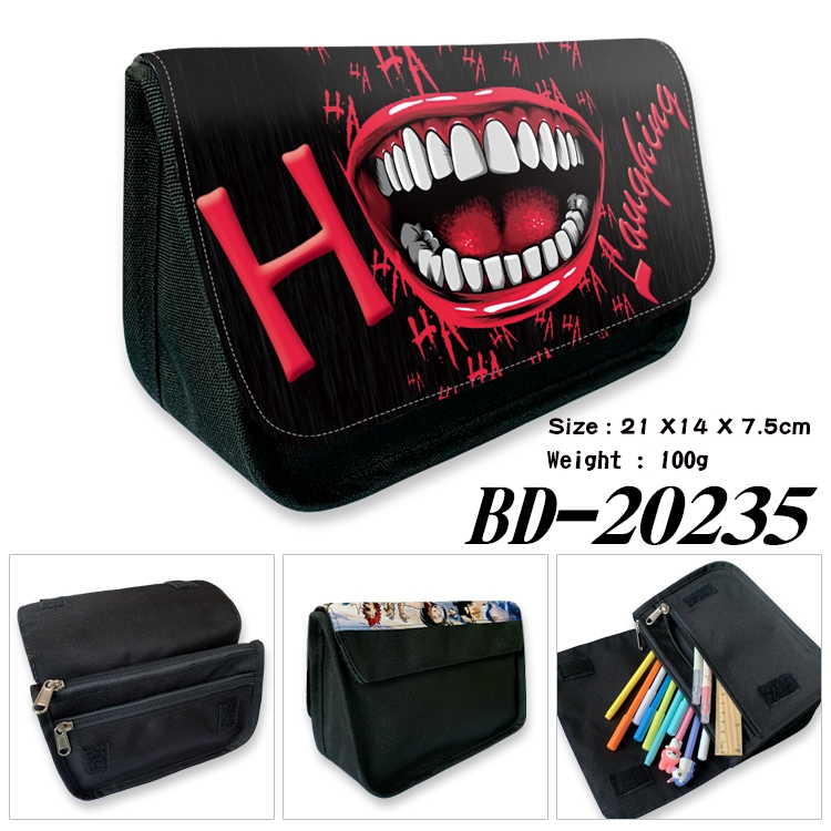 Anime double layer  canvas pencil bag wallet 21X14X7.5CM 100G