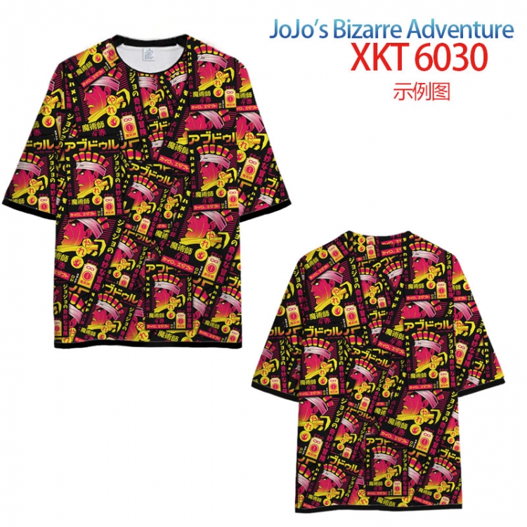 JoJos Bizarre Adventure Loose short-sleeved T-shirt with black (white) edge 9 sizes from S to 6XL XKT6030