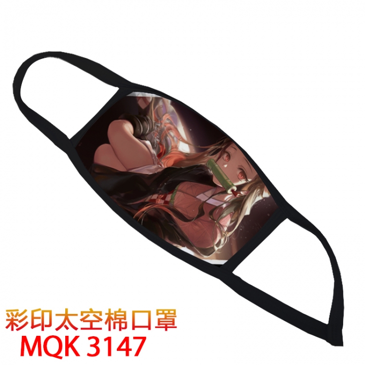 Demon Slayer Kimets Color printing Space cotton Masks price for 5 pcs MQK3147