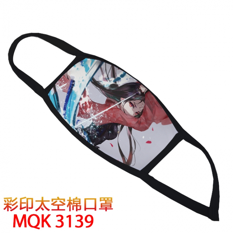 Demon Slayer Kimets Color printing Space cotton Masks price for 5 pcs MQK3139