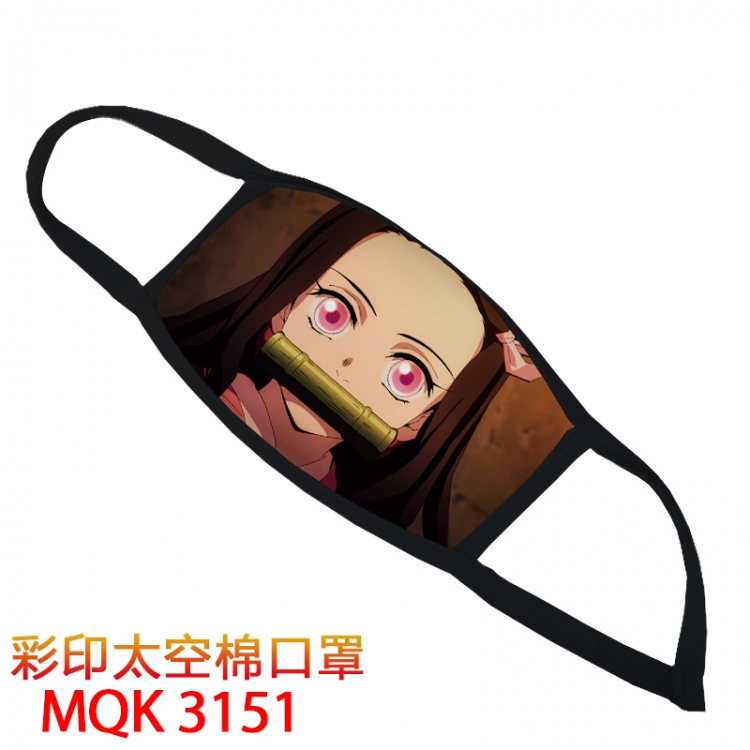 Demon Slayer Kimets Color printing Space cotton Masks price for 5 pcs MQK3151