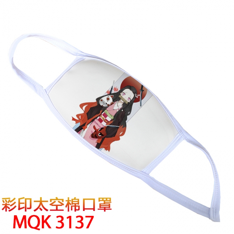 Demon Slayer Kimets Color printing Space cotton Masks price for 5 pcs MQK3137