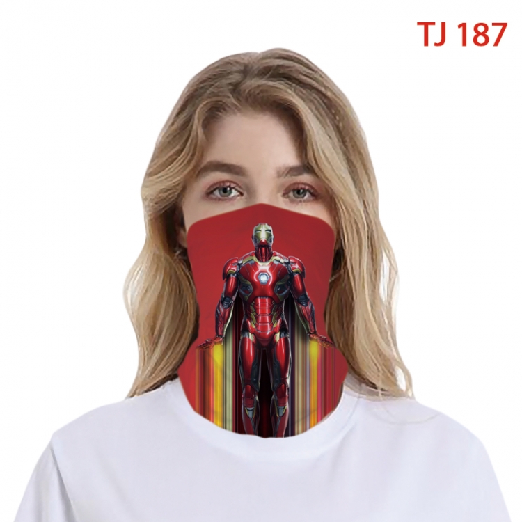 Iron Man Color printing magic turban scarf- TJ-187