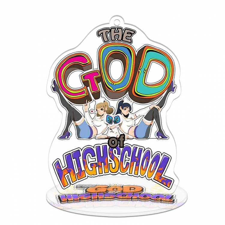 The God of High School Q version acrylic Stand Keychain style A 8CM