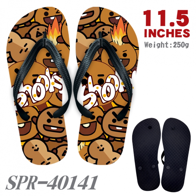BTS Thickened rubber flip-flops slipper average size  SPR-40141A