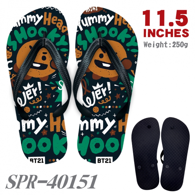  BTS Thickened rubber flip-flops slipper average size