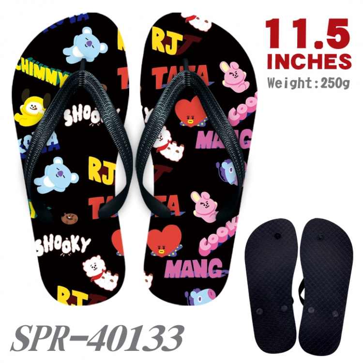 BTS Thickened rubber flip-flops slipper average size  SPR-40133A
