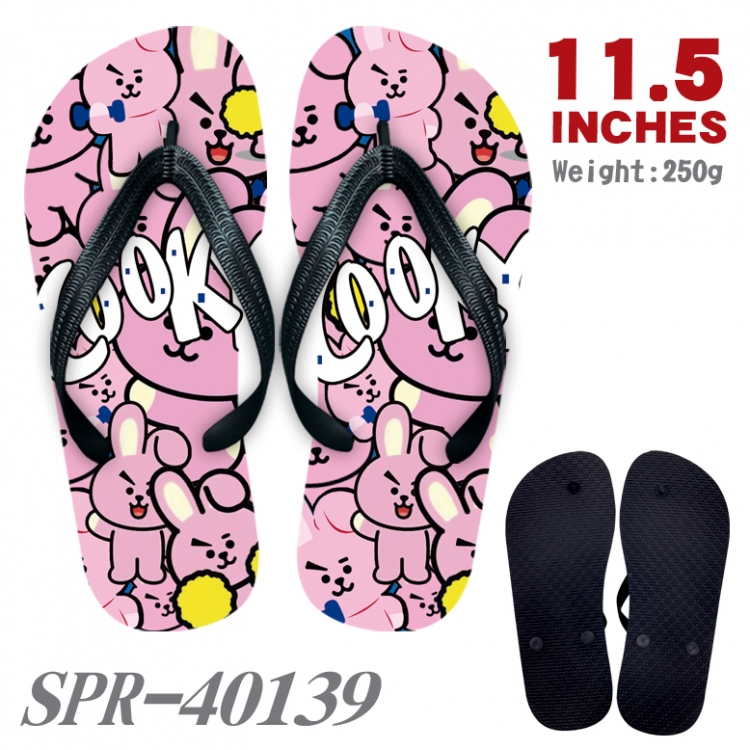 BTS Thickened rubber flip-flops slipper average size  SPR-40139A