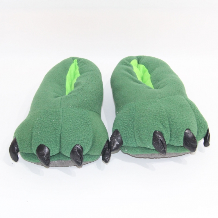 Green claws for children's shoes Plush slippers 22CM