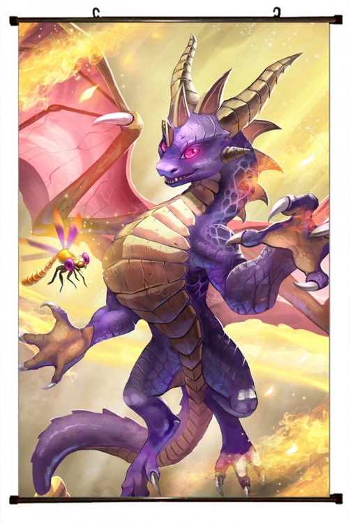 Spyro the Dragon Plastic pole cloth painting Wall Scroll 60X90CM SP-22 NO FILLING