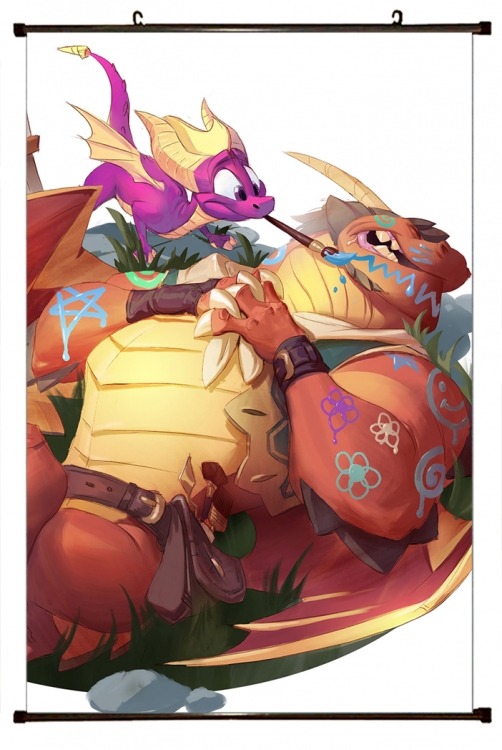 Spyro the Dragon Plastic pole cloth painting Wall Scroll 60X90CM SP-4 NO FILLING