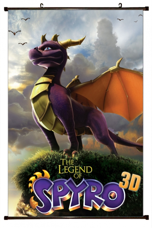 Spyro the Dragon Plastic pole cloth painting Wall Scroll 60X90CM  SP-37 NO FILLING