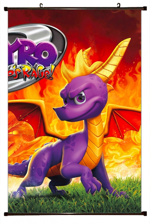 Spyro the Dragon Plastic pole cloth painting Wall Scroll 60X90CM SP-34 NO FILLING