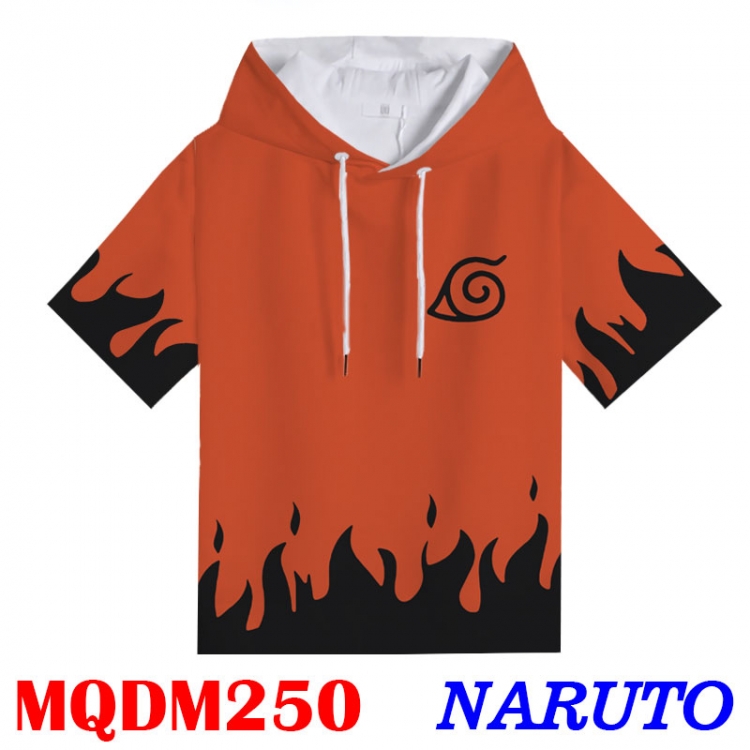 Naruto Full color hooded pullover short sleeve t-shirt 2XS XS S M L XL 2XL 3XL 4XL MQDM 250