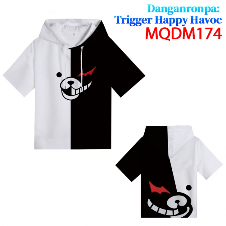 Dangan-Ronpa Full color hooded pullover short sleeve t-shirt 2XS XS S M L XL 2XL 3XL 4XL MQDM 174
