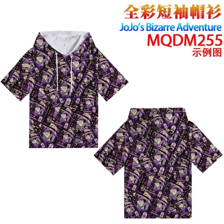 JoJos Bizarre Adventure Full color hooded pullover short sleeve t-shirt 2XS XS S M L XL 2XL 3XL 4XL MQDM-255