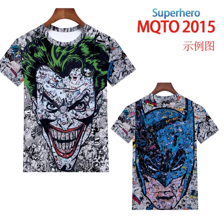 Super Hero Full color printing flower short sleeve T-shirt 2XS-4XL, 9 sizes MQTO2016