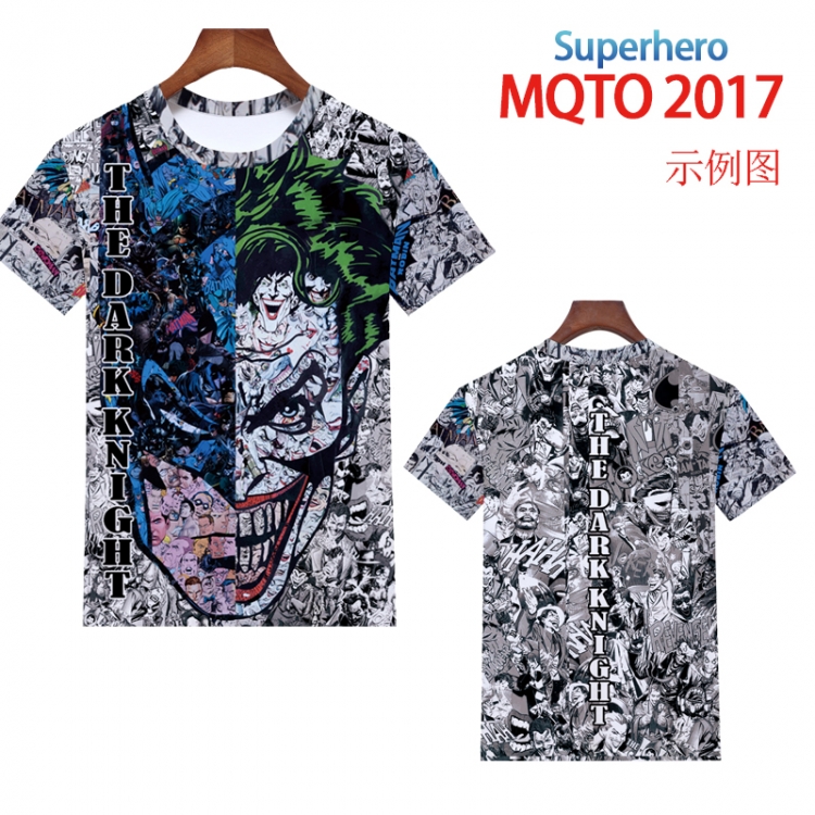 Super Hero Full color printing flower short sleeve T-shirt 2XS-4XL, 9 sizes MQTO2017