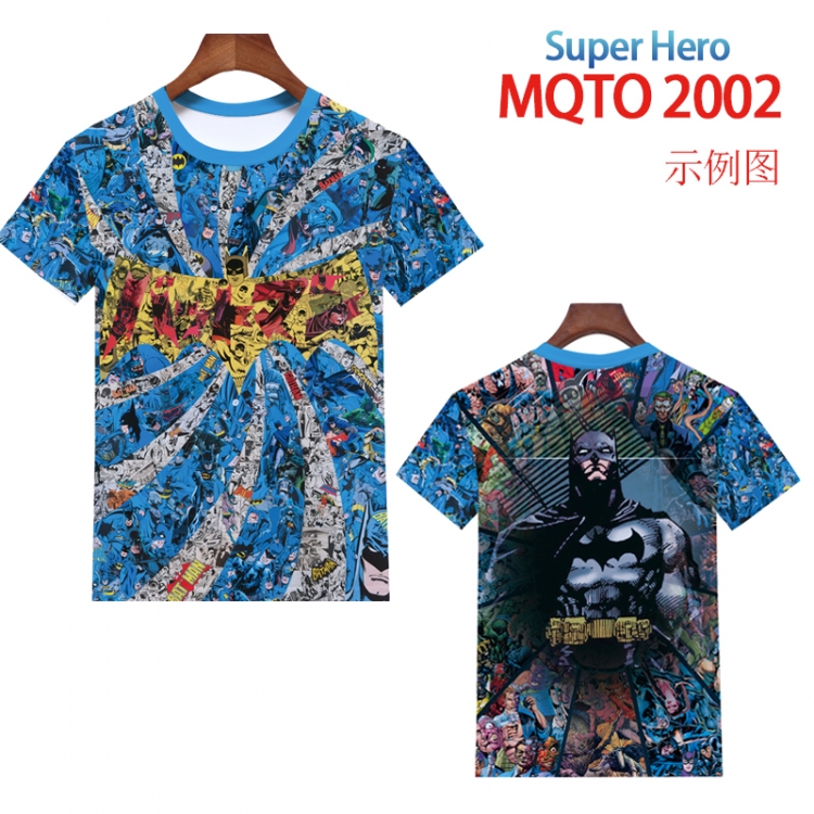 Super Hero Full color printing flower short sleeve T-shirt 2XS-4XL, 9 sizes MQTO2002