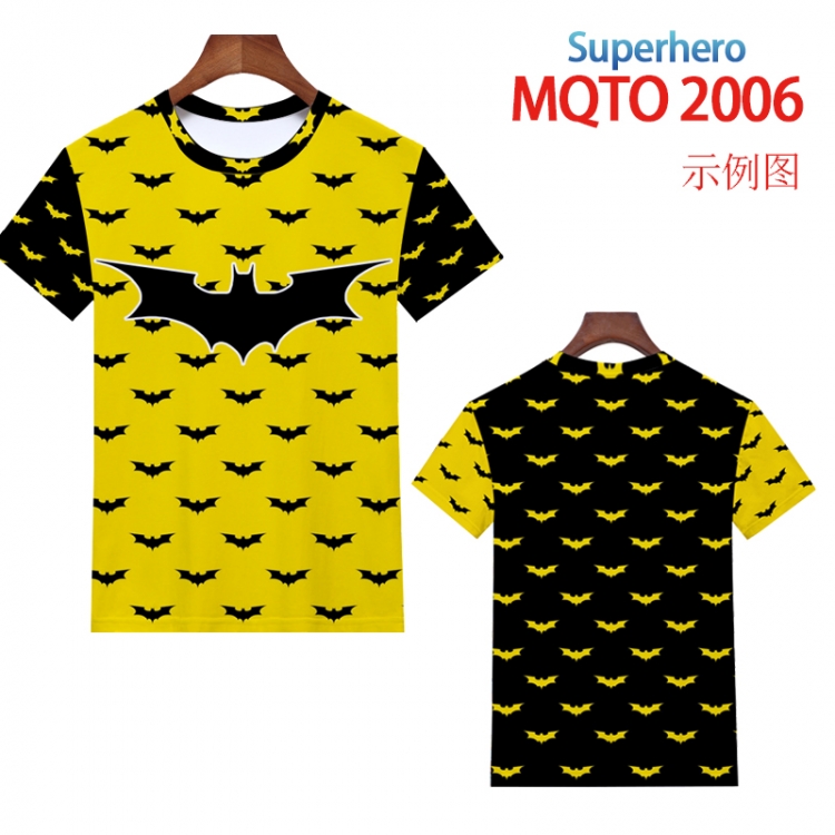 Super Hero Full color printing flower short sleeve T-shirt 2XS-4XL, 9 sizes MQTO2006