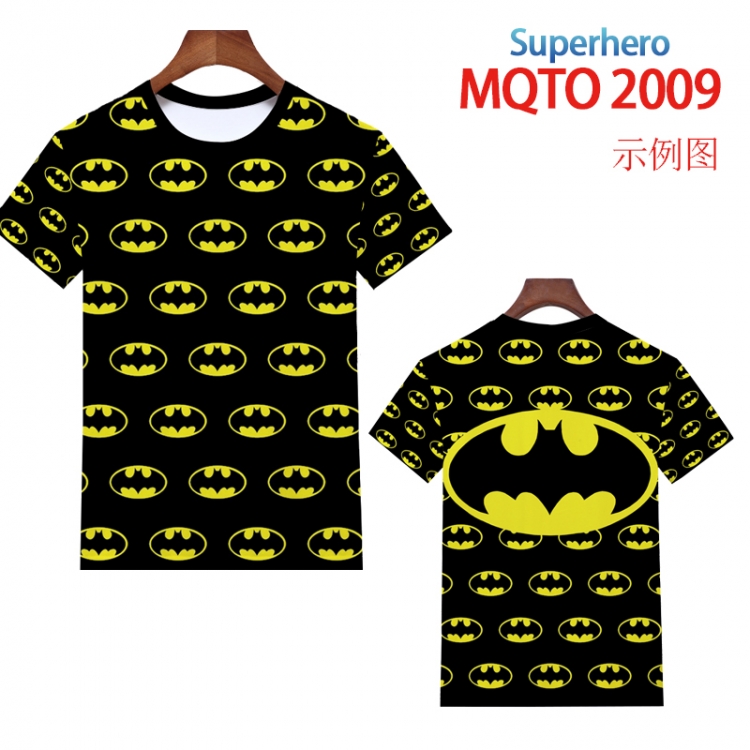 Super Hero Full color printing flower short sleeve T-shirt 2XS-4XL, 9 sizes MQTO2009