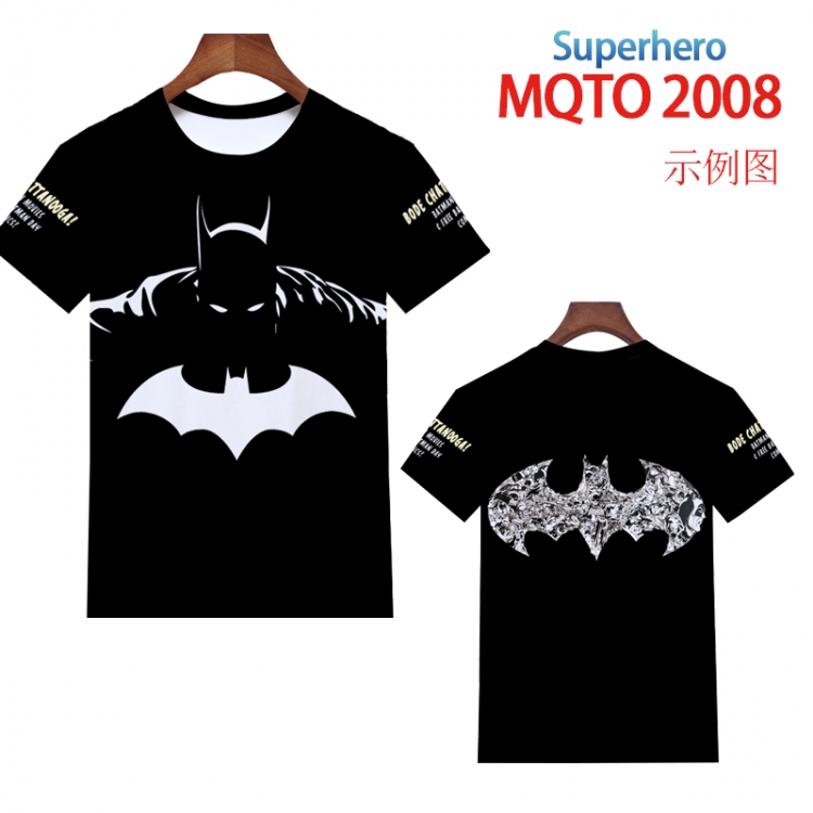 Super Hero Full color printing flower short sleeve T-shirt 2XS-4XL, 9 sizes MQTO2008