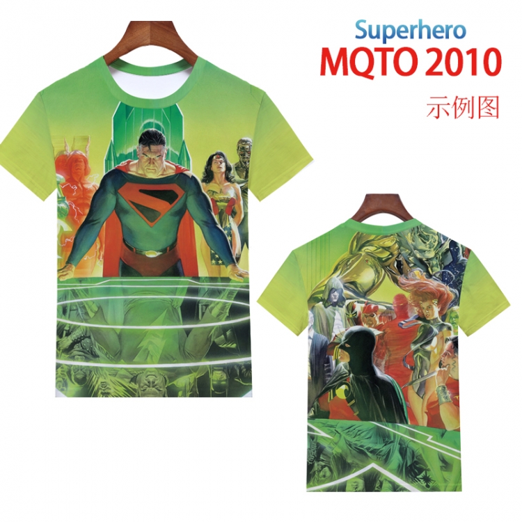 Super Hero Full color printing flower short sleeve T-shirt 2XS-4XL, 9 sizes MQTO2010
