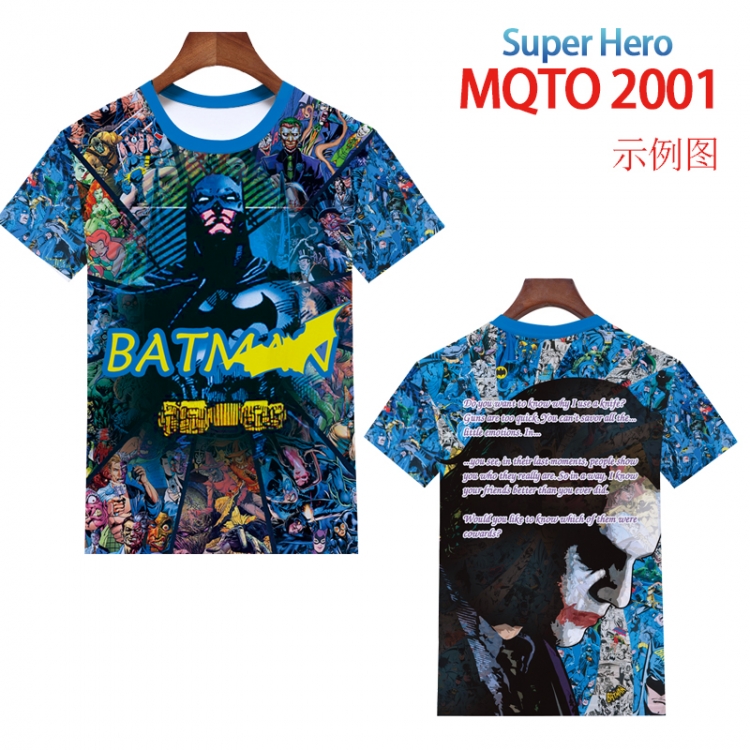 Super Hero Full color printing flower short sleeve T-shirt 2XS-4XL, 9 sizes MQTO2001