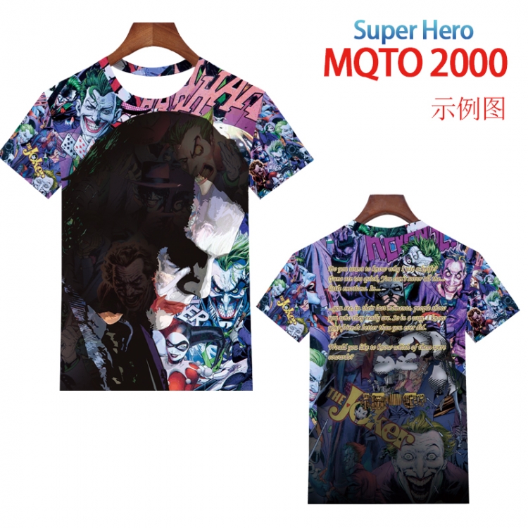 Super Hero Full color printing flower short sleeve T-shirt 2XS-4XL, 9 sizes MQTO2000
