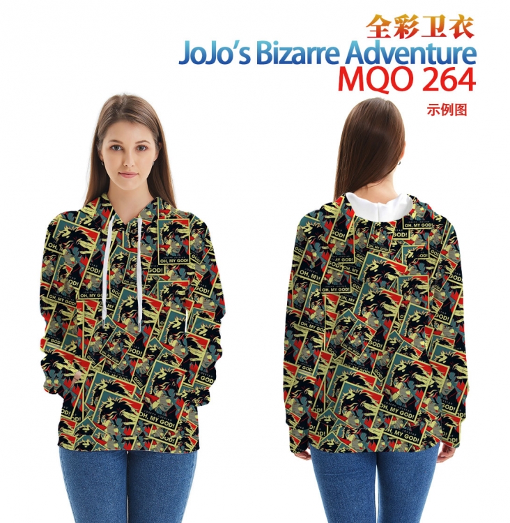 JoJos Bizarre Adventure Full Color Patch pocket Sweatshirt Hoodie EUR SIZE 9 sizes from XXS to XXXXL MQO264