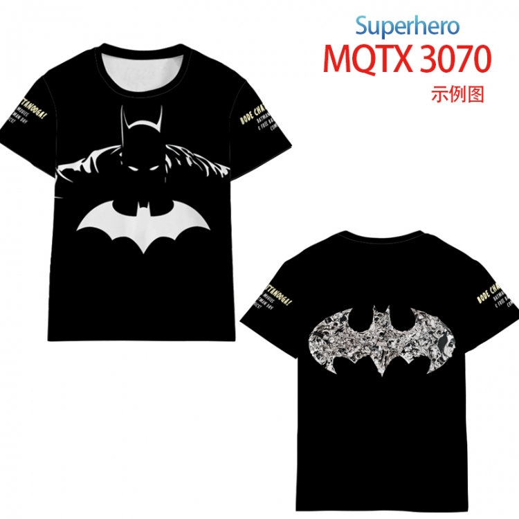 Super Hero Full color prin ting flower short sleeve T-shirt S-5XL, 8 sizes MQTX 3070