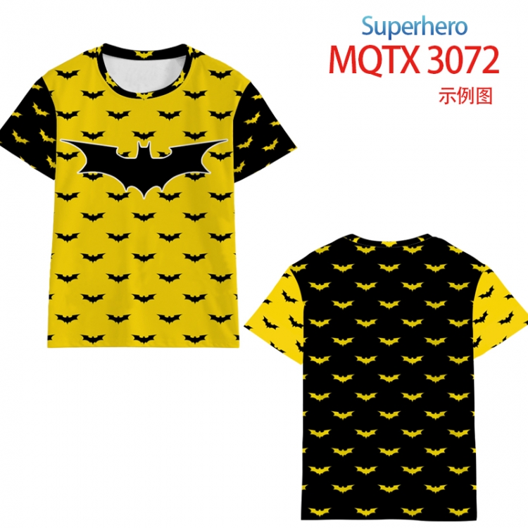Super Hero Full color prin ting flower short sleeve T-shirt S-5XL, 8 sizes MQTX3072