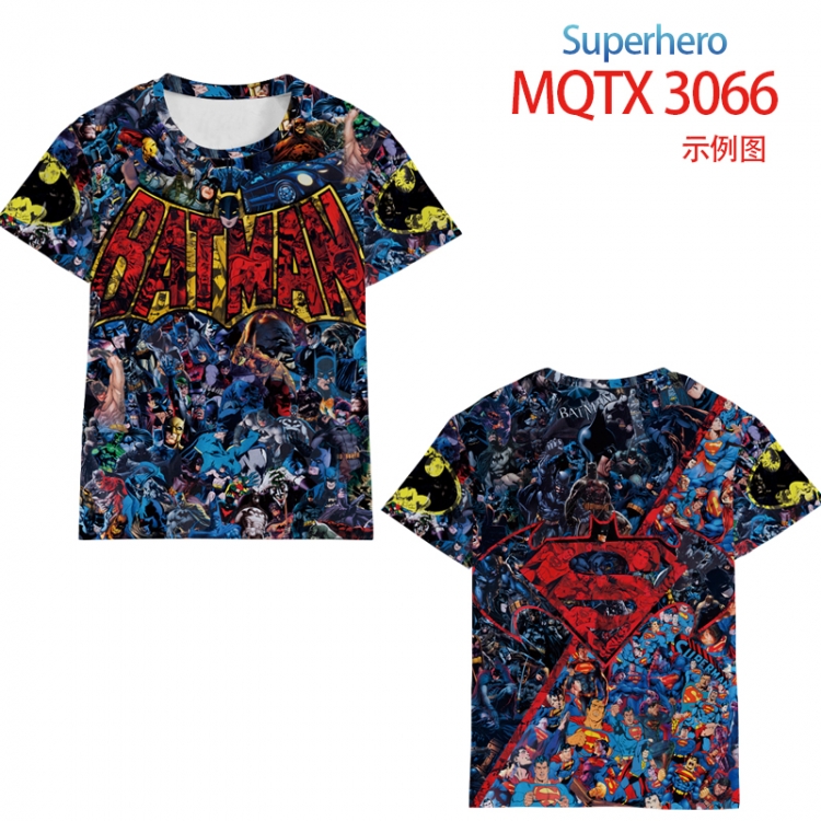 Super Hero Full color prin ting flower short sleeve T-shirt S-5XL, 8 sizes MQTX 3066