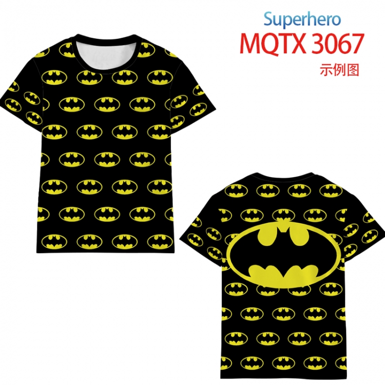 Super Hero Full color prin ting flower short sleeve T-shirt S-5XL, 8 sizes  MQTX 3067