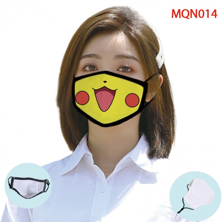 Pokemon Color printing Space cotton Masks price for 5 pcs (Can be placed PM2.5 filter,but not provided)