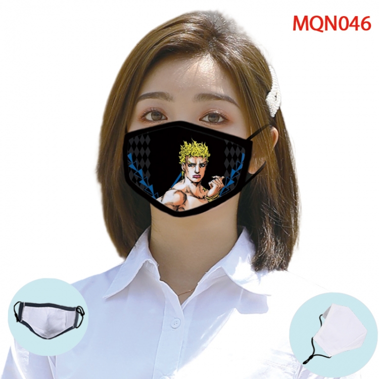 JoJos Bizarre Adventure Color printing Space cotton Masks price for 5 pcs (Can be placed PM2.5 filter,but not provided)