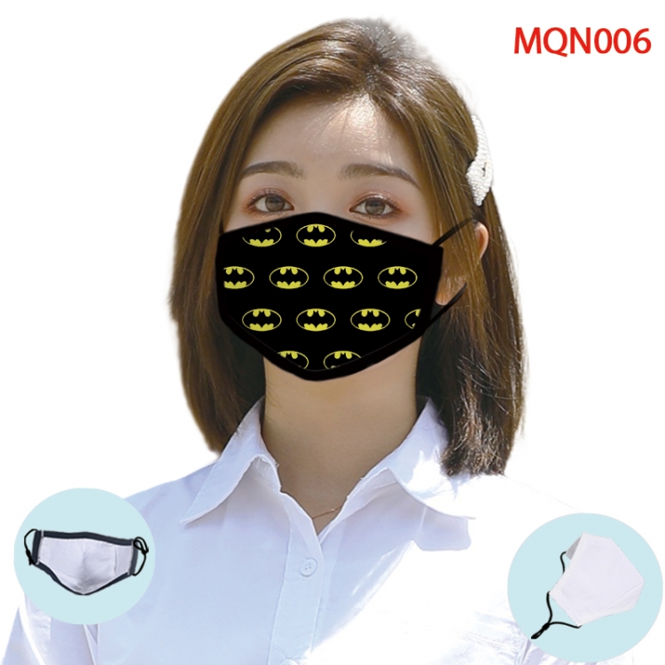 Superhero Color printing Space cotton Masks price for 5 pcs (Can be placed PM2.5 filter,but not provided)