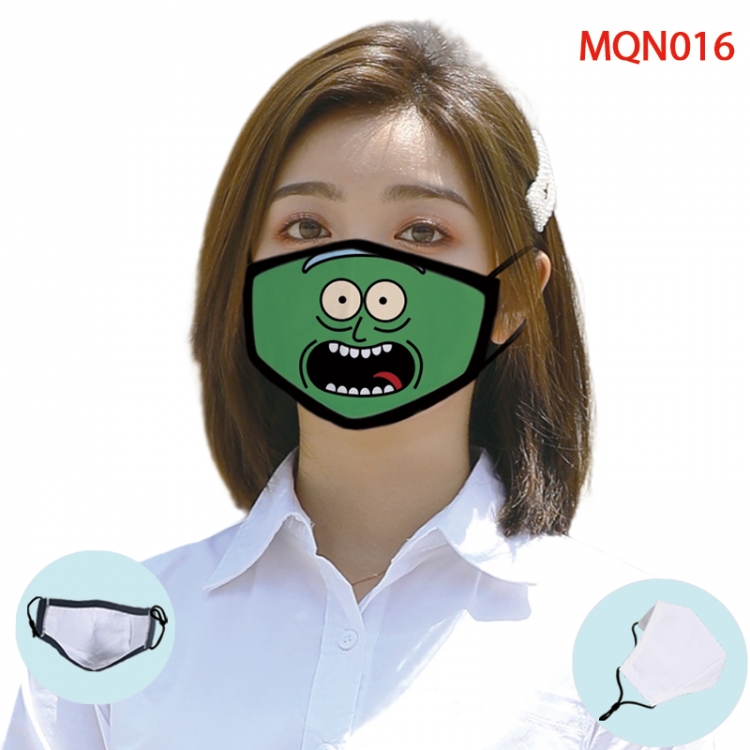 Rick and Morty Color printing Space cotton Masks price for 5 pcs (Can be placed PM2.5 filter,but not provided)