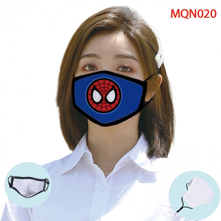 Spider-Man Color printing Space cotton Masks price for 5 pcs (Can be placed PM2.5 filter,but not provided)
