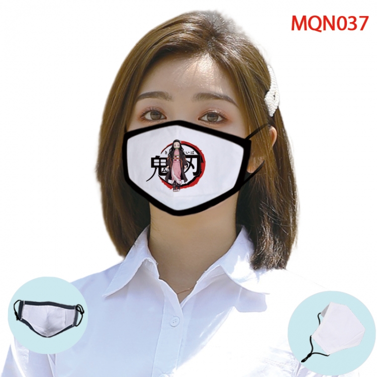 Demon Slayer Kimets Color printing Space cotton Masks price for 5 pcs (Can be placed PM2.5 filter,but not provided)