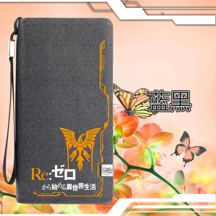 Re:Zero kara Hajimeru Isekai Seikatsu Zipper men long wallet purse 11X20.5CM Style B
