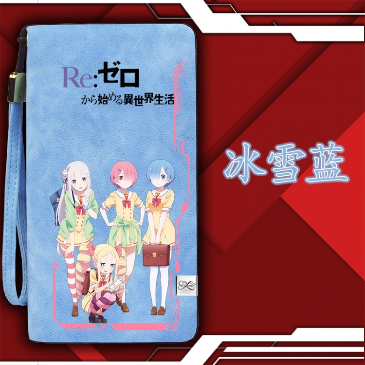 Re:Zero kara Hajimeru Isekai Seikatsu Zipper Women long wallet purse 11X20.5CM Style B