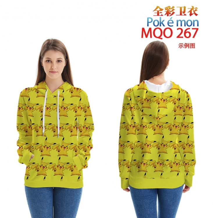 Pokemon Full Color Patch pocket Sweatshirt  Hoodie Hat  9 sizes from 2XS to 4XL MQO267