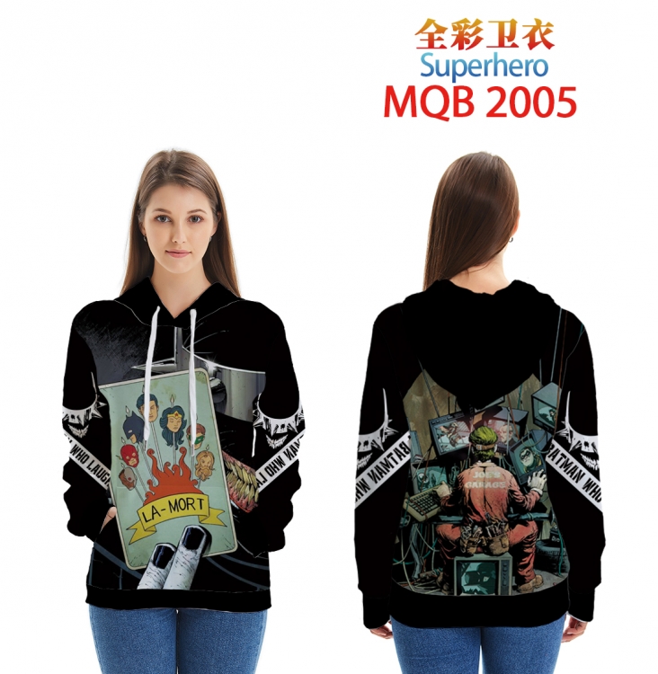 Superhero Full Color Patch pocket Sweatshirt Hoodie  9 sizes from 2XS to 4XL MQB2005