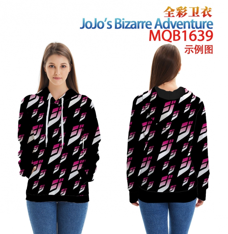 JoJos Bizarre Adventure Full color zipper hooded Patch pocket Coat Hoodie  9 sizes from 2XS to 4XLMQB 1639
